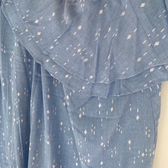 Charles Henry One Shoulder Diamond Dots light Blue Dress, Size M - Picture 6 of 16